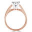 Princess Diamond Cathedral Solitaire Engagement Ring in Rose Gold (MVS0004-R)