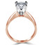 Round Diamond Tapered Shank Solitaire Engagement Ring in Rose Gold (MVS0005-R)
