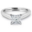 Princess Diamond Solitaire Engagement Ring in White Gold (MVS0010-W)