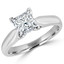 Princess Diamond Solitaire Engagement Ring in White Gold (MVS0010-W)
