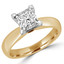 Princess Diamond Solitaire Engagement Ring in Yellow Gold (MVS0012-Y)
