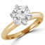 Round Diamond 6-Prong Solitaire Engagement Ring in Yellow Gold (MVS0013-Y)