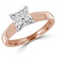 Princess Diamond Solitaire Engagement Ring in Rose Gold (MVS0015-R)