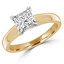 Princess Diamond Solitaire Engagement Ring in Yellow Gold (MVS0015-Y)