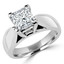 Princess Diamond Solitaire Engagement Ring in White Gold (MVS0020-W)