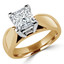 Princess Diamond Solitaire Engagement Ring in Yellow Gold (MVS0020-Y)
