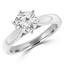 Round Diamond Solitaire Engagement Ring in White Gold (MVS0025-W)
