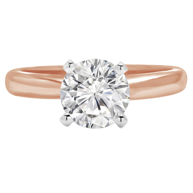 Round Diamond Solitaire Engagement Ring in Rose Gold (MVS0026-R)