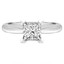 Princess Diamond V-Prong Solitaire Engagement Ring in White Gold (MVS0027-W)