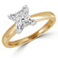Princess Diamond V-Prong Solitaire Engagement Ring in Yellow Gold (MVS0027-Y)