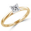 Princess Diamond Solitaire Engagement Ring in Yellow Gold (MVS0029-Y)