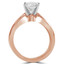 Round Diamond Solitaire Engagement Ring and Wedding Band Set Ring in Rose Gold (MVS0030-R)