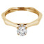 Round Diamond Solitaire with Accents Engagement Ring in Yellow Gold (MVS0033-Y)