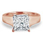 Princess Diamond Solitaire Engagement Ring in Rose Gold (MVS0039-R)