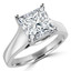 Princess Diamond Solitaire Engagement Ring in White Gold (MVS0039-W)