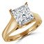 Princess Diamond Solitaire Engagement Ring in Yellow Gold (MVS0039-Y)
