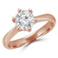 Round Diamond 6-Prong Solitaire Engagement Ring in Rose Gold (MVS0043-R)