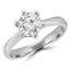Round Diamond 6-Prong Solitaire Engagement Ring in White Gold (MVS0043-W)