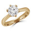 Round Diamond 6-Prong Solitaire Engagement Ring in Yellow Gold (MVS0043-Y)
