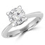 Round Diamond Solitaire Engagement Ring in White Gold (MVS0044-W)