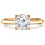 Round Diamond Solitaire Engagement Ring in Yellow Gold (MVS0044-Y)