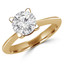 Round Diamond Solitaire Engagement Ring in Yellow Gold (MVS0044-Y)