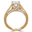 Princess Diamond Solitaire with Accents Engagement Ring in Yellow Gold (MVS0047-Y)
