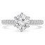 Round Diamond Solitaire with Accents Engagement Ring in White Gold (MVS0052-W)