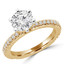Round Diamond Solitaire with Accents Engagement Ring in Yellow Gold (MVS0052-Y)