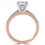 Round Diamond Solitaire with Accents Engagement Ring in Rose Gold (MVS0053-R)