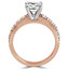 Round Diamond Solitaire with Accents Engagement Ring in Rose Gold (MVS0058-R)