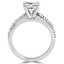 Round Diamond Solitaire with Accents Engagement Ring in White Gold (MVS0058-W)