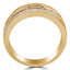 2/3 CTW Round Diamond Three-Row Semi-Eternity Wedding Band Ring in 14K Yellow Gold (MDR140143)