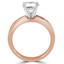 Round Diamond Solitaire with Accents Engagement Ring in Rose Gold with Channel Set Accents (MVS0060-R)