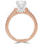 Round Diamond Solitaire with Accents Engagement Ring in Rose Gold (MVS0064-R)