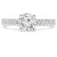 Round Diamond Solitaire with Accents Engagement Ring in White Gold (MVS0064-W)