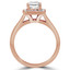 Princess Diamond Cushion Halo Engagement Ring in Rose Gold (MVS0066-R)