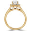 Princess Diamond Cushion Halo Engagement Ring in Yellow Gold (MVS0066-Y)