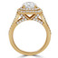 Round Diamond Cushion Double Halo Engagement Ring in Yellow Gold (MVS0067-Y)