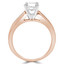 Round Diamond Solitaire with Accents Engagement Ring in Rose Gold with Channel Set Accents (MVS0068-R)