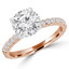 Round Diamond Solitaire with Accents Engagement Ring in Rose Gold (MVS0069-R)