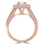 Round Diamond Split-Shank Square Halo Engagement Ring in Rose Gold (MVS0073-R)