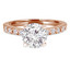 Round Diamond Solitaire with Accents Engagement Ring in Rose Gold (MVS0077-R)
