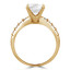 Round Diamond Solitaire with Accents Engagement Ring in Yellow Gold (MVS0077-Y)