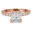 Princess Diamond Solitaire with Accents Engagement Ring in Rose Gold (MVS0078-R)