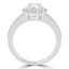 Round Diamond Vintage Split-Shank Halo Engagement Ring in White Gold (MVS0086-W)