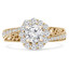 Round Diamond Vintage Split-Shank Halo Engagement Ring in Yellow Gold (MVS0086-Y)