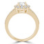 Round Diamond Vintage Split-Shank Halo Engagement Ring in Yellow Gold (MVS0086-Y)