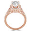 Round Diamond Split-Shank Cushion Halo Engagement Ring in Rose Gold (MVS0089-R)