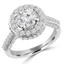 Round Diamond Round Halo Engagement Ring in White Gold (MVS0097-W)